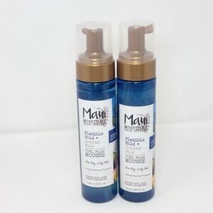 Maui Moisture Flexible Hold + Coconut Milk Curl Foam Mousse, for Curly Hair, 2X